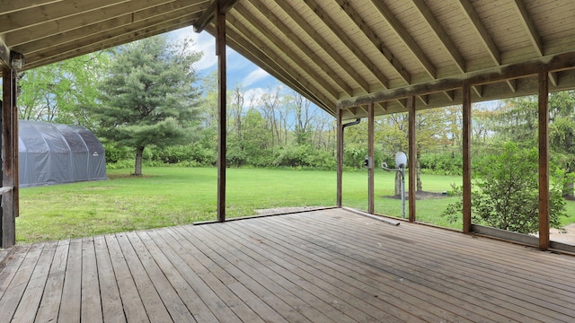 3448 Ostrander Rd, Ostrander, OH 43061 - deck with a yard