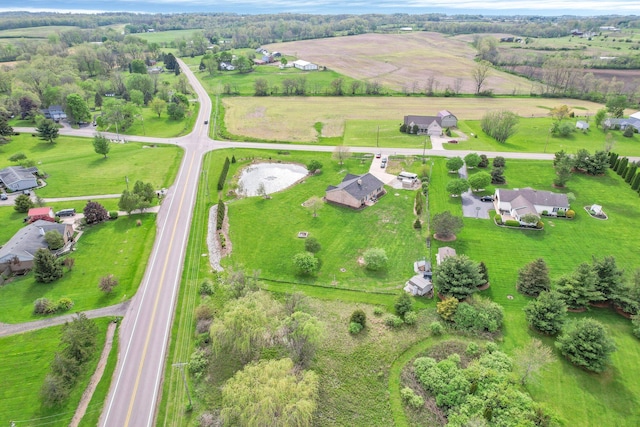 aerial view featuring a rural view