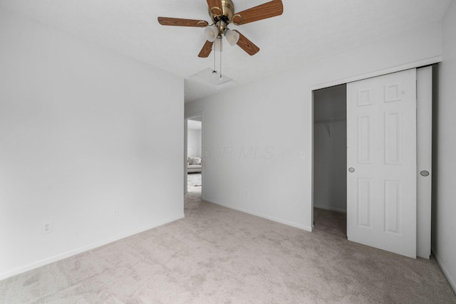 155 Arrowfeather Ln, Lewis Center, OH 43035 - unfurnished bedroom featuring carpet floors, a closet, and a ceiling fan