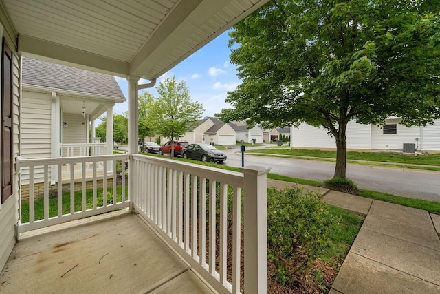 155 Arrowfeather Ln, Lewis Center, OH 43035 - porch featuring a residential view and cooling unit