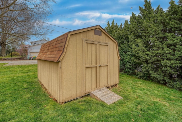 view of shed