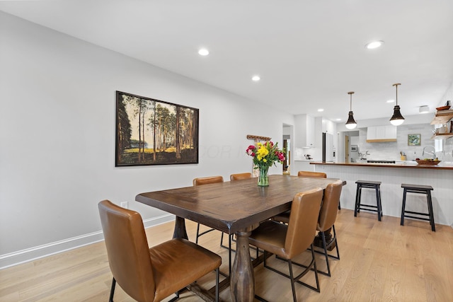 8019 Clouse Rd, New Albany, OH 43054 - dining room with recessed lighting and light wood-style floors