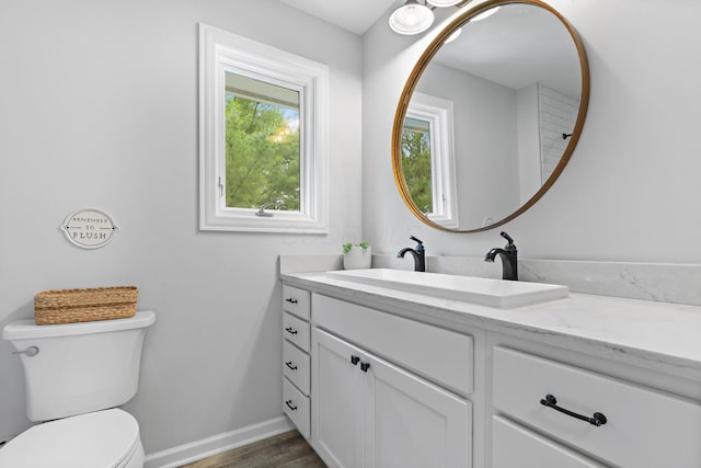 8019 Clouse Rd, New Albany, OH 43054 - bathroom featuring vanity and wood finished floors