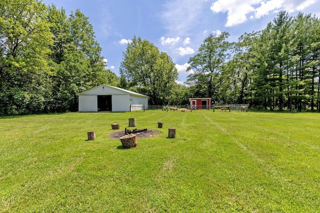 8019 Clouse Rd, New Albany, OH 43054 - view of yard with an outbuilding