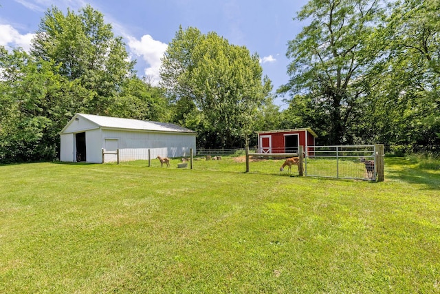 8019 Clouse Rd, New Albany, OH 43054 - view of yard with an outbuilding and an outdoor structure