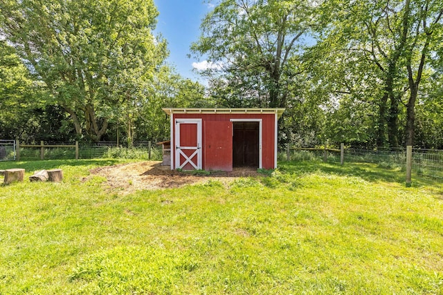 8019 Clouse Rd, New Albany, OH 43054 - view of yard featuring a storage shed