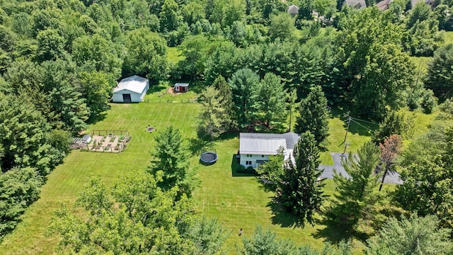 8019 Clouse Rd, New Albany, OH 43054 - aerial view of property and surrounding area featuring a heavily wooded area