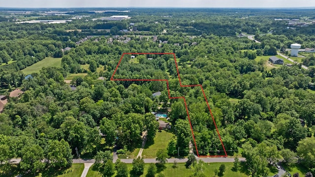 8019 Clouse Rd, New Albany, OH 43054 - aerial view of property and surrounding area with property boundaries highlighted