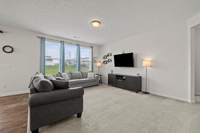 living area with baseboards