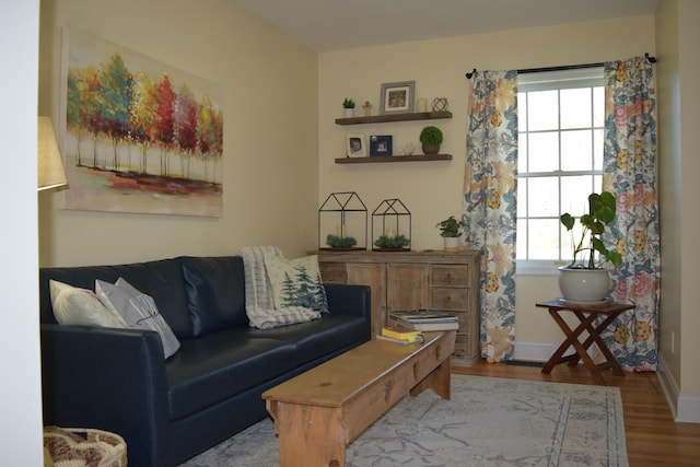 11283 Palmer Rd SW, Pataskala, OH 43062 - living area featuring a wealth of natural light, baseboards, and wood finished floors
