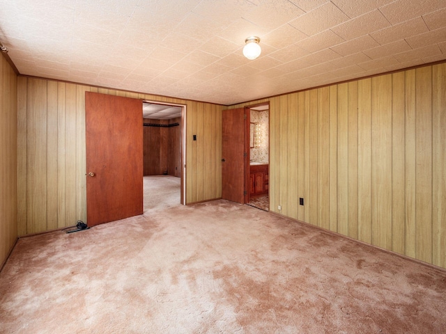 88 Tallman St, North Lewisburg, OH 43060 - carpeted empty room with wood walls
