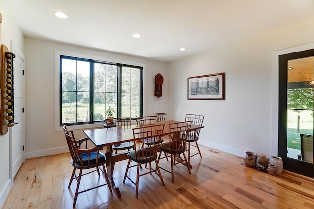 9730 Lancaster Kirkersville Rd NW, Baltimore, OH 43105 - dining space featuring visible vents, baseboards, recessed lighting, and light wood-style floors