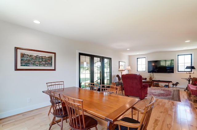 9730 Lancaster Kirkersville Rd NW, Baltimore, OH 43105 - dining area with recessed lighting, light wood-style flooring, and baseboards