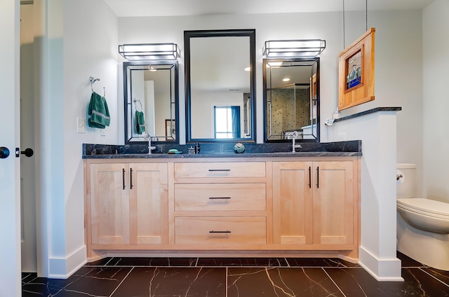 9730 Lancaster Kirkersville Rd NW, Baltimore, OH 43105 - full bathroom with marble finish floor, baseboards, and toilet