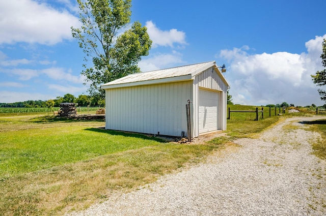 9730 Lancaster Kirkersville Rd NW, Baltimore, OH 43105 - view of outbuilding with a rural view, driveway, fence, and an outdoor structure