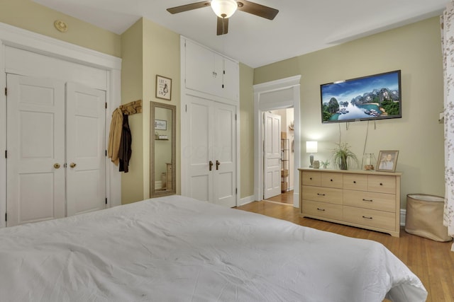 328 Pearl St, Jackson, OH 45640 - bedroom featuring a ceiling fan and wood finished floors
