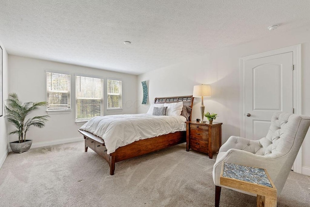 2418 Home Rd, Powell, OH 43065 - bedroom with light carpet, baseboards, and a textured ceiling