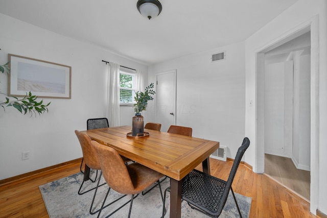 876 Palmer Rd, Columbus, OH 43212 - dining space featuring light wood-style floors, baseboards, and visible vents
