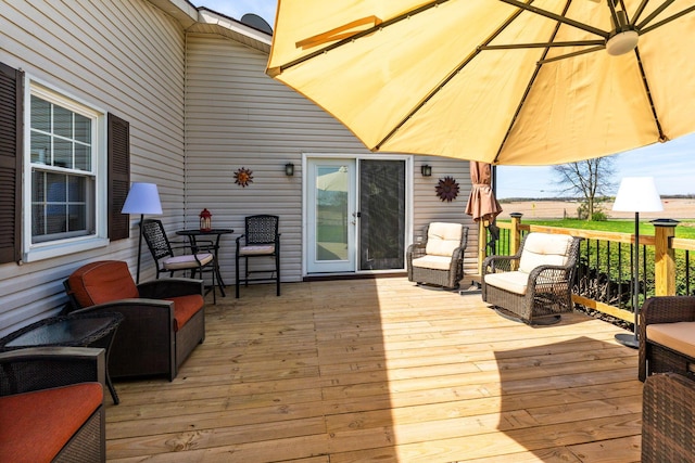 view of wooden deck