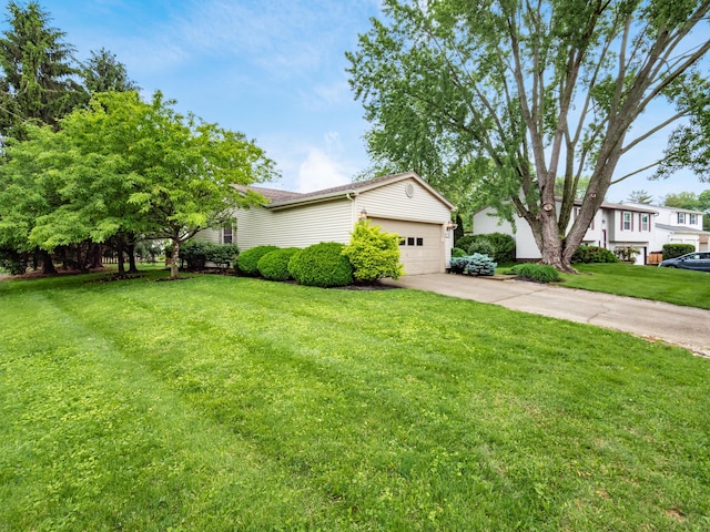 3794 Bridle Ct, Columbus, OH 43221 - view of property exterior featuring concrete driveway, an attached garage, and a lawn