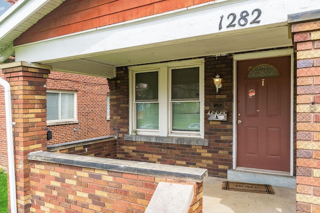 1282-1284 Linwood Ave, Columbus, OH 43206 - entrance to property with brick siding and covered porch
