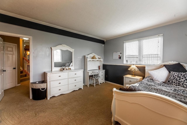 8181 Trail Lake Dr, Powell, OH 43065 - bedroom featuring baseboards, carpet, and crown molding
