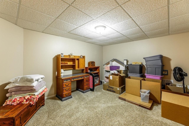 8181 Trail Lake Dr, Powell, OH 43065 - interior space with carpet flooring and a drop ceiling