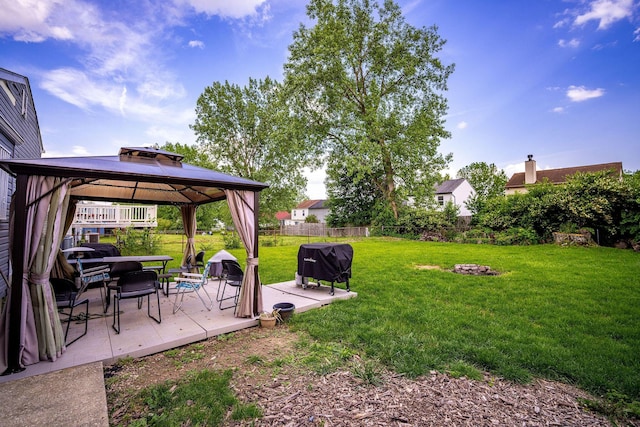 2495 Hingham Ln, Columbus, OH 43224 - view of yard featuring a gazebo and a patio