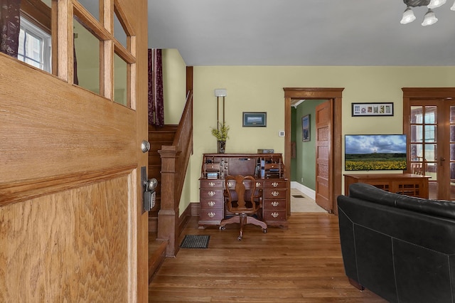 117 Fairfield Ave, Newark, OH 43055 - dining space with baseboards, a healthy amount of sunlight, wood finished floors, and visible vents