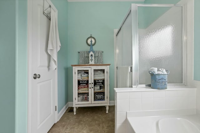 114 Hummock Dr, Etna, OH 43062 - full bathroom featuring a shower stall and a garden tub