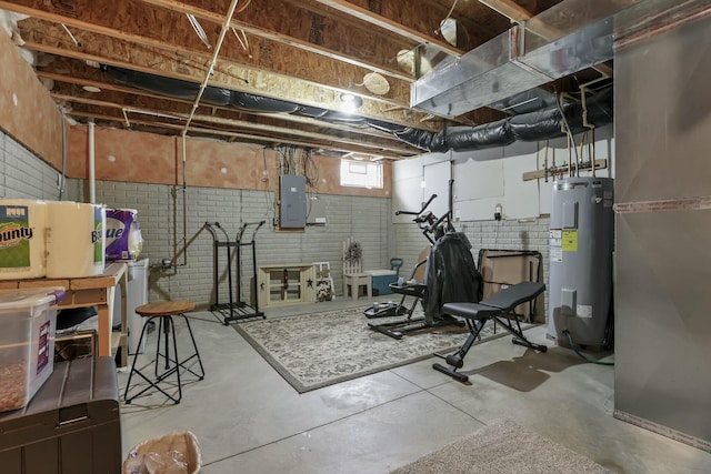 114 Hummock Dr, Etna, OH 43062 - basement with electric panel and water heater