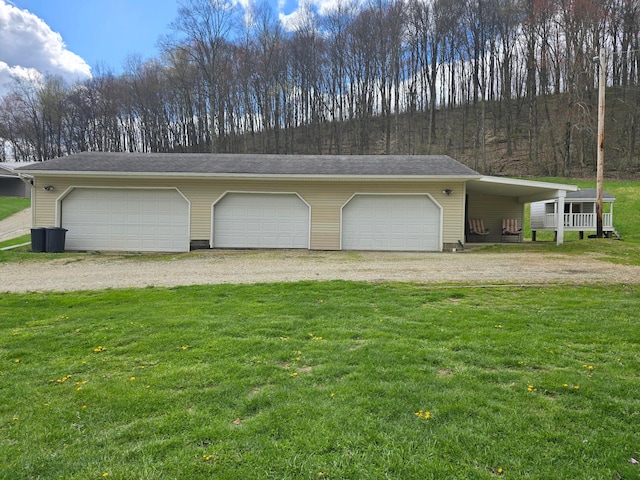 garage with driveway