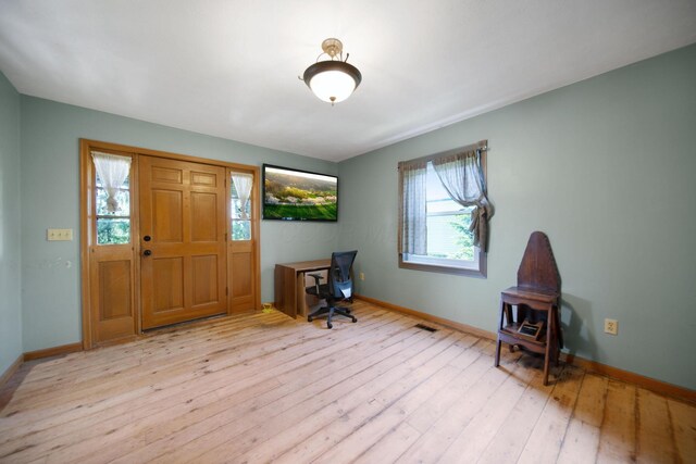 49 Front St, Orient, OH 43146 - office with baseboards, light wood finished floors, and visible vents