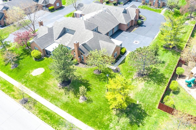 birds eye view of property featuring a residential view