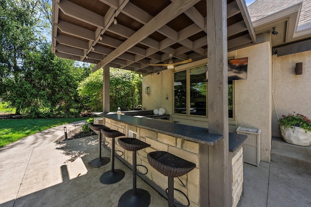 3906 Tarrington Ln, Columbus, OH 43220 - view of patio with outdoor dry bar
