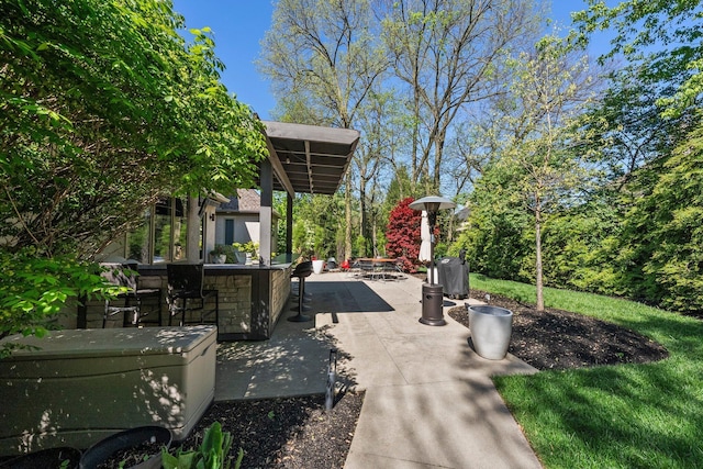 3906 Tarrington Ln, Columbus, OH 43220 - view of patio / terrace featuring outdoor dry bar