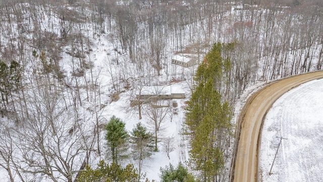 view of snowy aerial view