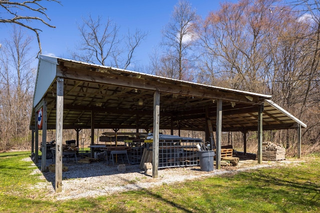 9704 Loudon St, Johnstown, OH 43031 - view of community with a pole building, an outbuilding, and a carport