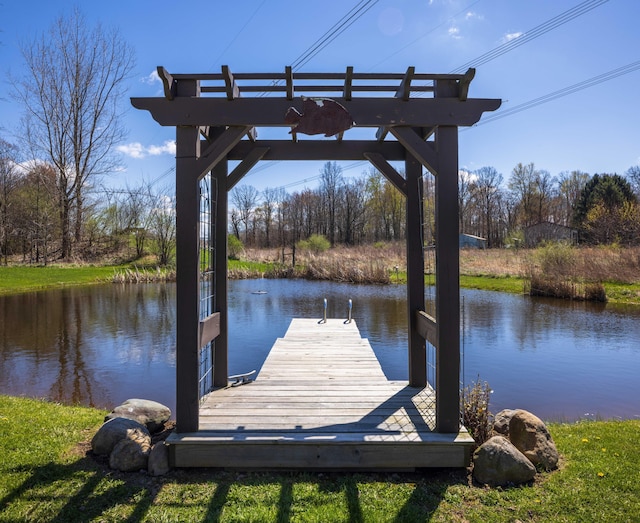 9704 Loudon St, Johnstown, OH 43031 - view of dock featuring a water view