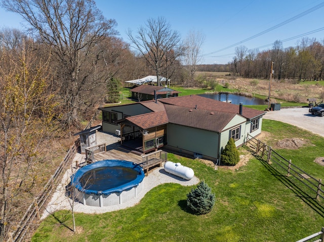 9704 Loudon St, Johnstown, OH 43031 - bird's eye view featuring a water view