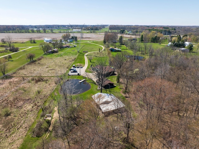 9704 Loudon St, Johnstown, OH 43031 - birds eye view of property with a rural view and a water view