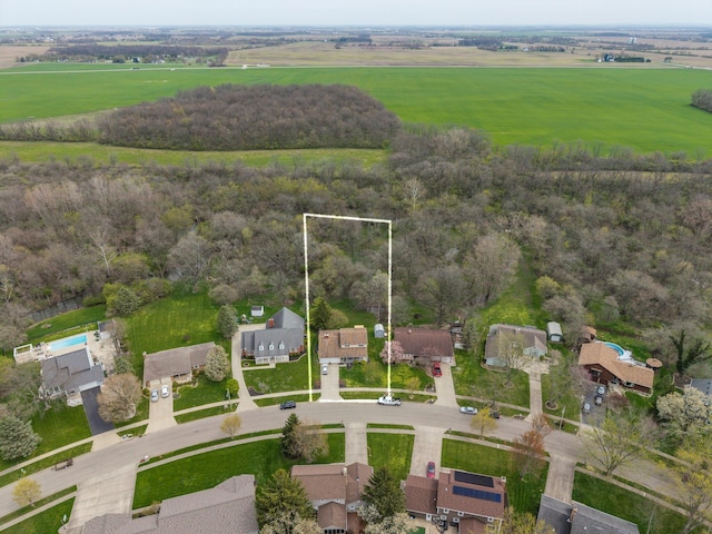 1005 Glenn Ave, Washington Court House, OH 43160 - aerial overview of property's location with property parcel outlined, rural landscape, and nearby suburban area