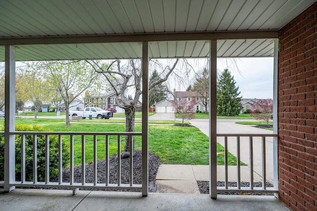 1005 Glenn Ave, Washington Court House, OH 43160 - porch featuring a residential view and a yard