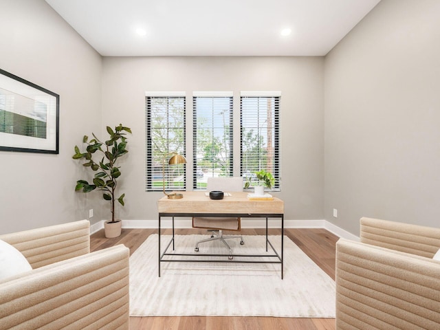 496 W 1st Ave, Columbus, OH 43201 - office space featuring light wood-type flooring, baseboards, and recessed lighting
