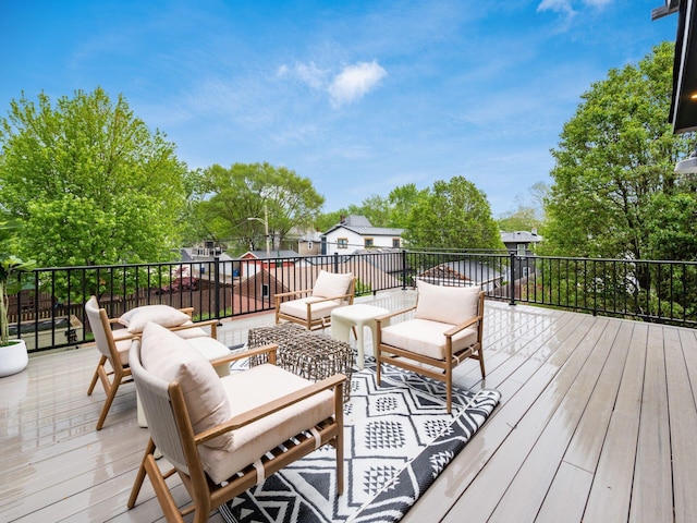 496 W 1st Ave, Columbus, OH 43201 - wooden terrace featuring an outdoor hangout area