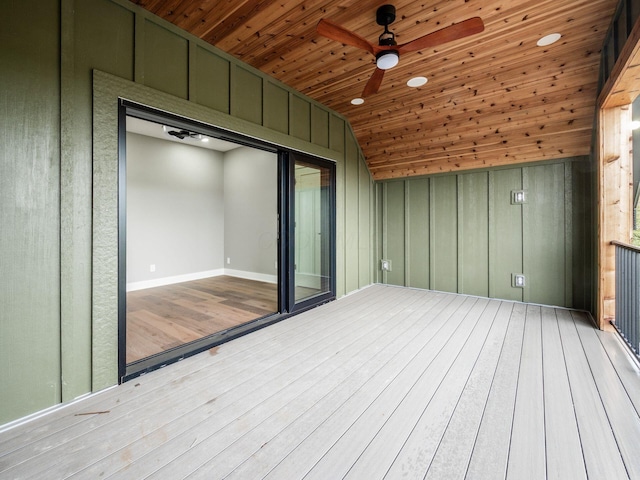 496 W 1st Ave, Columbus, OH 43201 - wooden deck featuring a ceiling fan