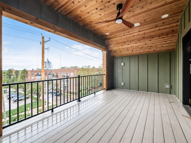 496 W 1st Ave, Columbus, OH 43201 - deck featuring ceiling fan