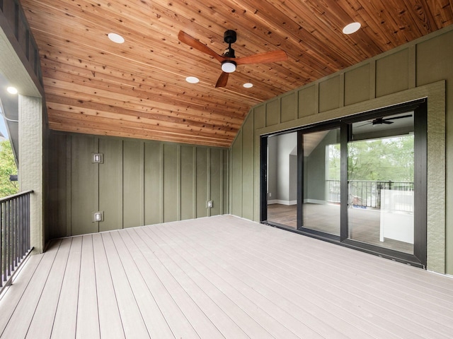 496 W 1st Ave, Columbus, OH 43201 - deck featuring a ceiling fan