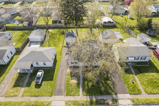 birds eye view of property featuring a residential view