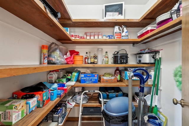view of storage area